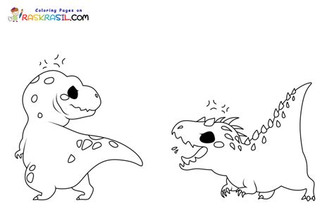Desenhos de Dinossauros Fofos para Colorir
