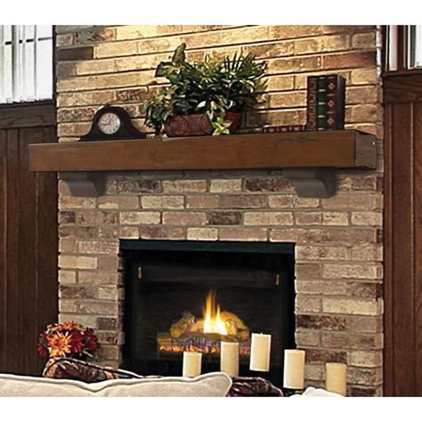 Pearl Mantels Shenandoah 60-in W x 10.5-in H x 9-in D Rustic Cherry ...