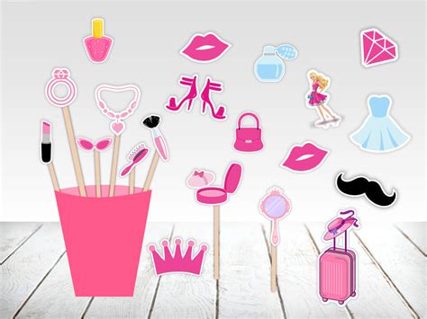 Buy Barbie Birthday Party Decoration Photo Booth Props Kit Party