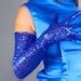 Electric Blue Sequin Gloves Shiny Bling Bling Opera Gloves Etsy