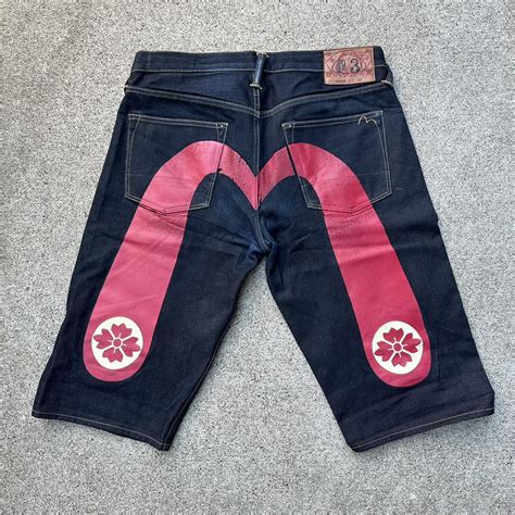 Evisu lot 2000s Selvedge Denim Shorts Size 32. Has... - Depop