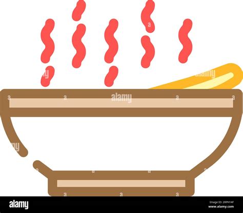 Hot Soup Color Icon Vector Illustration Stock Vector Image And Art Alamy