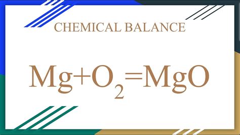 Chemical Balance Of Mgo2mgo Chemical Balance The Chemical World