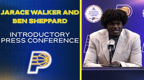 Indiana Pacers Jarace Walker And Ben Sheppard Introductory Press