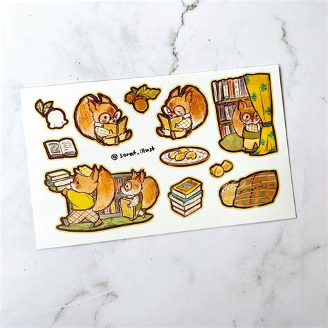 Sorat Library Foxes Sticker Wacky Mail Pop