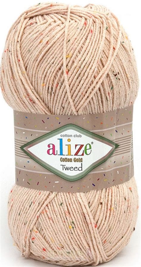 Пряжа Cotton Gold Tweed Alize (67 бежевый) Alize