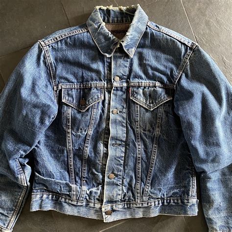 1960s 60s Levis Blanket Lined Denim Jacket Big E Gem