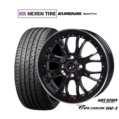 HOT STUFF サマータイヤ ホイール4本セット ホットスタッフ プレシャス HM 3 NEXEN ネクセン ロードストーン ユーロビズ Sport 04 205 40R17
