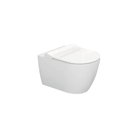 Подвесной безободковый унитаз с сиденьем Turavit Rondo RND 5512+0411/ ...