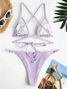 Brit Manuela X Zaful Crisscross Cutout Tied String Bikini Swimwear In