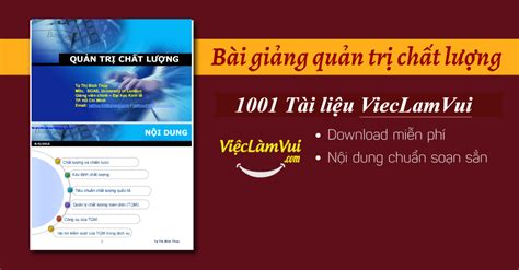 Bài giảng quản trị chất lượng 2561 ViệcLàmVui