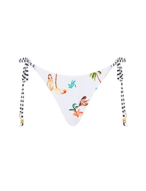 Isla Palm Reversible Tie Side Rio Bikini Bottom MA CHERIE