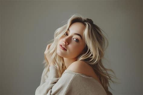 Premium Photo Beautiful Blonde Hair Woman Model