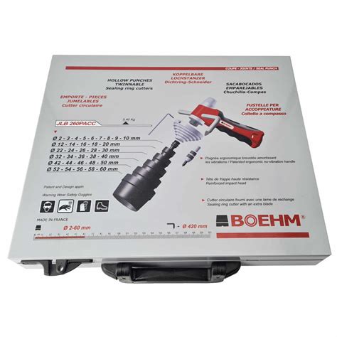 Set šupljih probijača Ø2 do 60 mm s rezačem za brtvene prstenove do ...