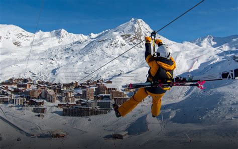 La BEE The Double Zipline Of Val Thorens At 2500m