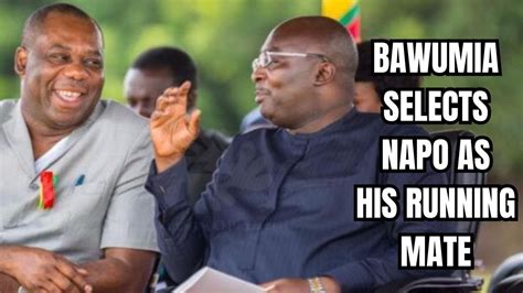 Bawumia Officially Presents Napo To Akufo Addo As His Running Mate