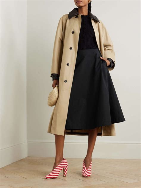 Bottega Veneta Cotton Canvas Midi Skirt In 2024 Black Midi Skirt
