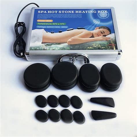 Amazon Pcs Electric Hot Massage Basalt Stones With Heater Kit Hot Basalt Rocks With