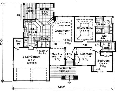 Attractive 3 Bedroom Rambler - 14565RK | Architectural Designs - House ...