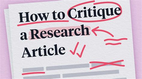 How To Critique A Research Article Ausmed