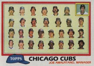 1981 Topps Chicago Cubs Team Card Wax Pack Gods