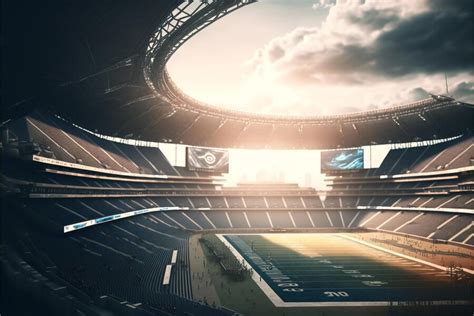 Premium AI Image | a stadium with a sky background and a large stadium ...