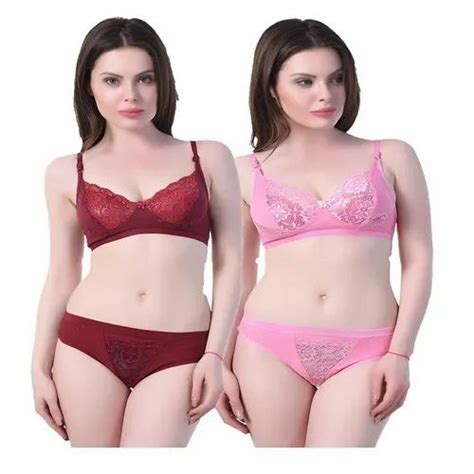Half Sleeves Pink And Red Polyester Bikini Set At Rs Set In New Delhi Id