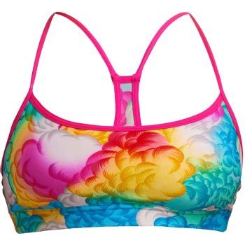 Funkita Swim Crop Eco Bikini Top Women Cloudy Colours BIKE24