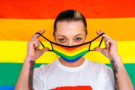 Premium Photo Transsexual Male Portrait Conceptual Support For Gay People Lesbians