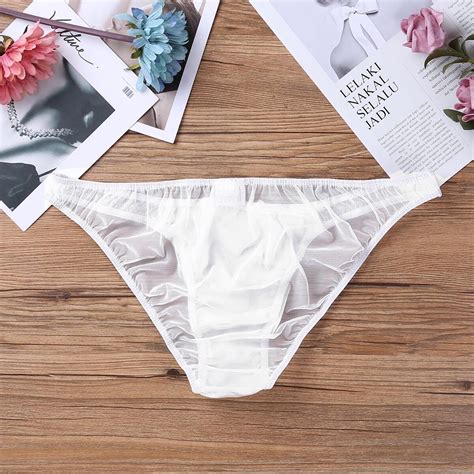 Iefiel Homme String Tanga Transparent Respirant Sous V Tement Lingerie Thong Ebay