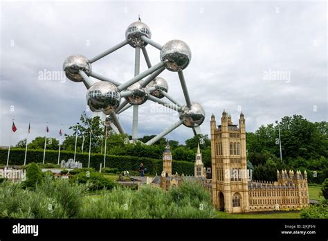 An Atomium Modern Structure In The Shape Of An Atom And Mini Europe