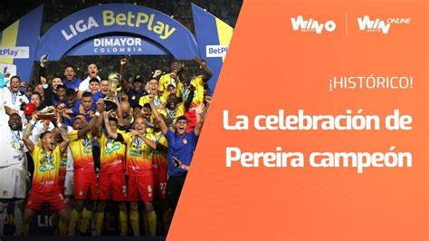 Histórica La celebración de Pereira tras conseguir su primer título