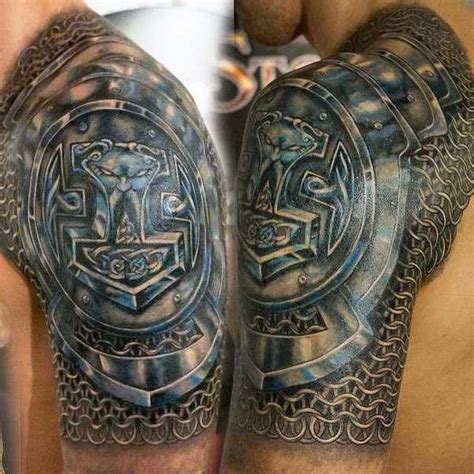 celtic tattoo design ideas armor on shoulder #armor #tattoo #design #ideas #men #masculine ...