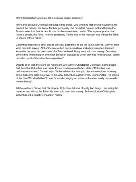 Christopher Columbus Essay Pdf