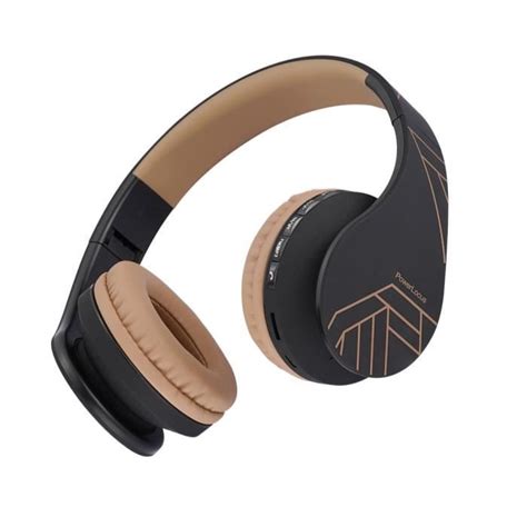 PowerLocus P1 Casque Bluetooth Sans Fil Noir Marron Cdiscount TV