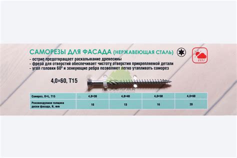 Саморезы для фасада Гвозdeck T15 нержавейка в Москве - ЛесоБиржа МСК