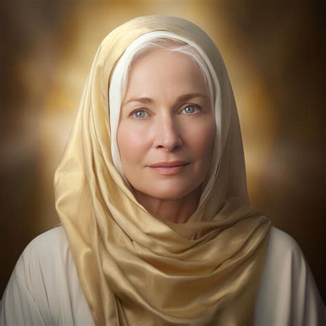 Premium Ai Image Timeless Grace Captivating The Essence Of A Mature Blonde Holy Mary Of