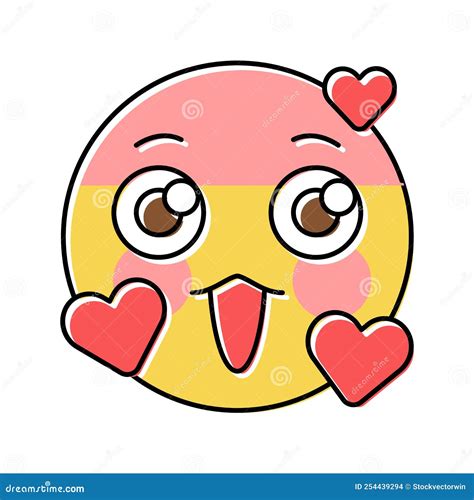 Heart Emoji Color Icon Vector Illustration Stock Vector - Illustration of emoticon, like: 254439294