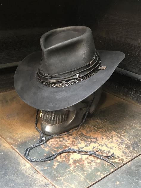 Vintage Rare Custom Hat Wanted But Naked Etsy Custom Cowboy Hats Custom Hats Black