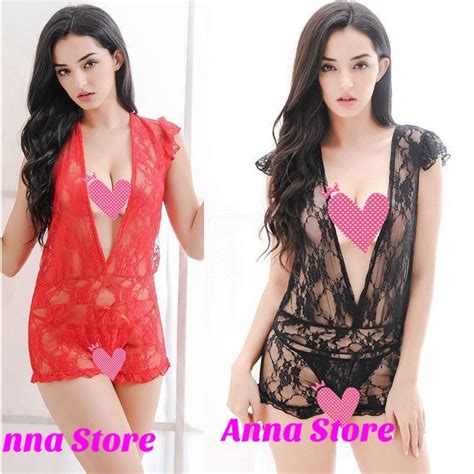 Ready Stock Anna Lingerie Sexy Lace Deep V Sexy Teddy Sexy Lingerie Colors Shopee Malaysia