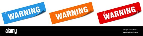 Warning Paper Peeler Sign Set Warning Sticker Stock Vector Image Art