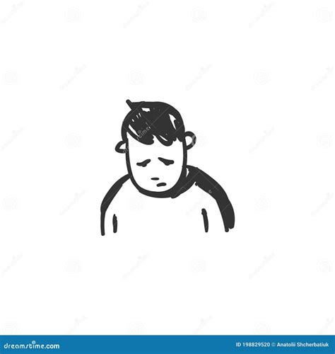 Icono De Sentimiento De Dolor Dibujo De Esquema Ilustración Del Vector