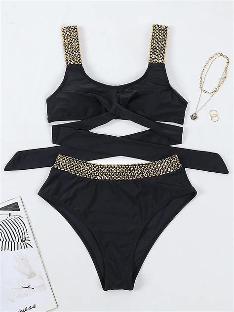 Push Up Maillot De Bain Femmes Taille Haute Bikini Set Maillot De Bain Bikinis Biquini Feminino