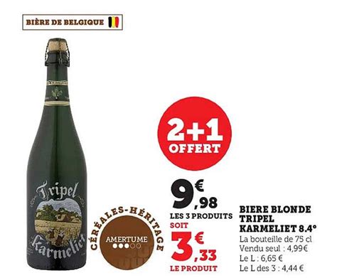 Promo Bière Blonde Tripel Karmeliet 8 4 chez Super U iCatalogue fr