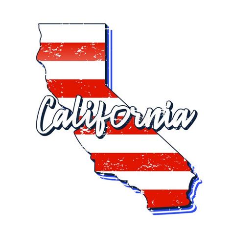 Grunge California Map Flag Stock Illustrations 154 Grunge California