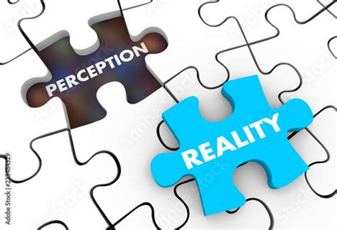 Perception Vs Reality Puzzle Pieces 3d Illustration Stock Photo | Adobe ...
