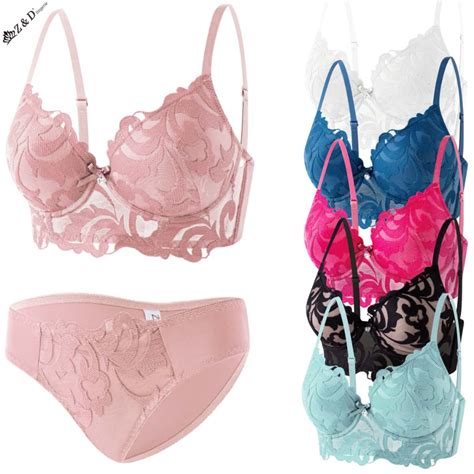 Z D Lingerie Conjunto Aro Renda E Bojo Calcinha Tanga 6991 Shopee Brasil