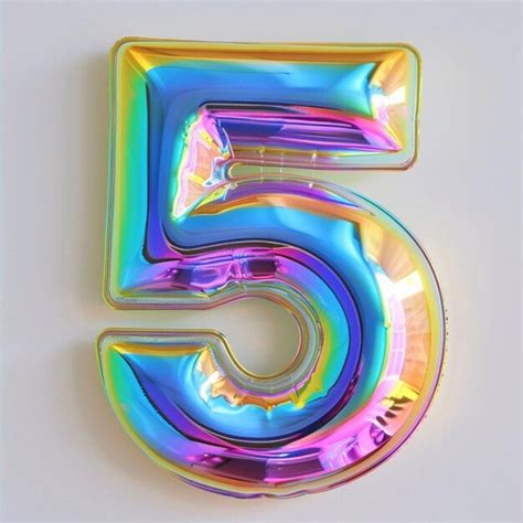 colorful number   creative digital art style