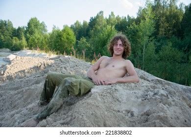 Handsome Man Naked Torso Lying On Stock Photo 221838802 Shutterstock