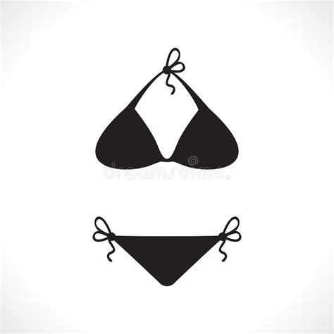 Icono Del Bikini Aislado En El Fondo Blanco Muestra Del Bikini Ilustración del Vector